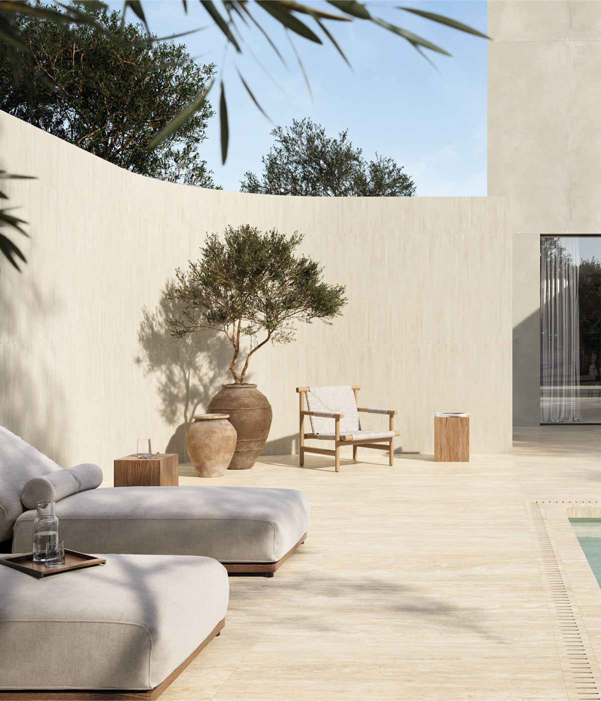 Italgraniti I Travertini Beige Vein Cut Grip travertino imitacijos lauko plytelė