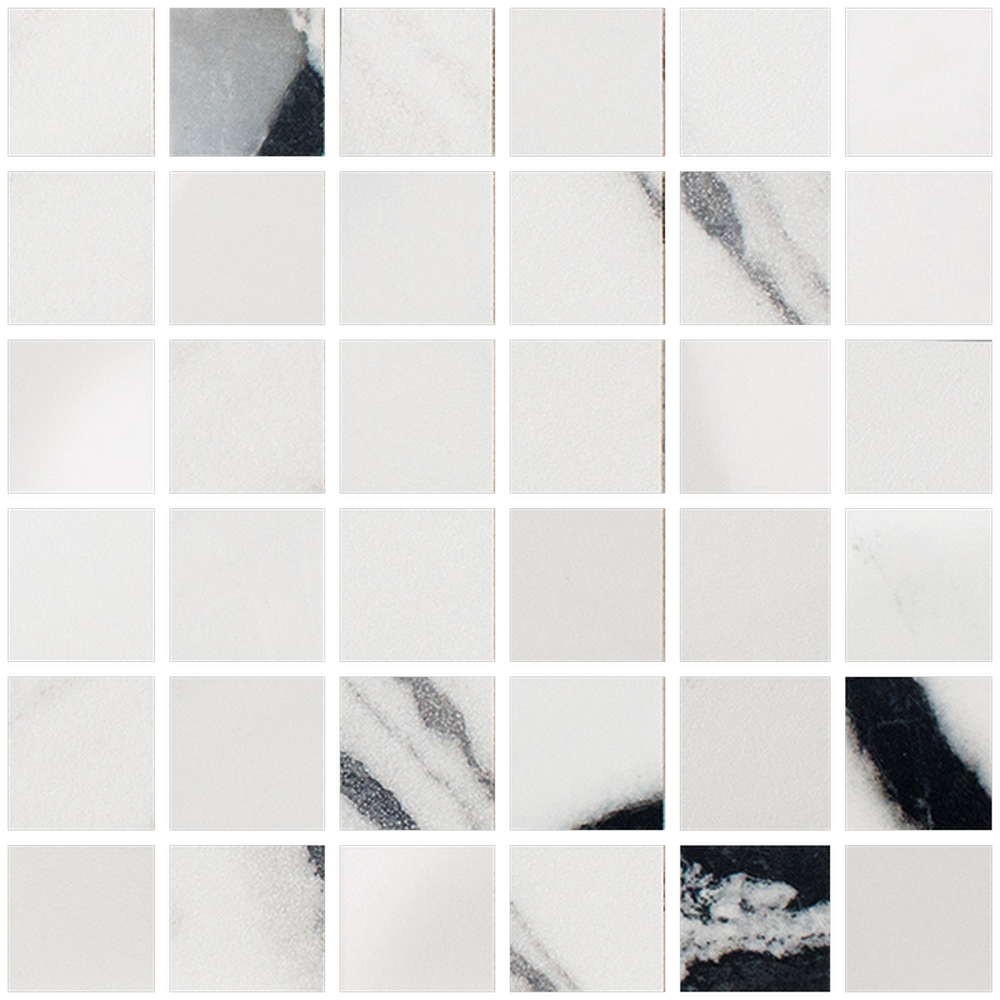 Italgraniti Lux Experience Mosaic Mix Panda White marmuro imitacijos plytelė