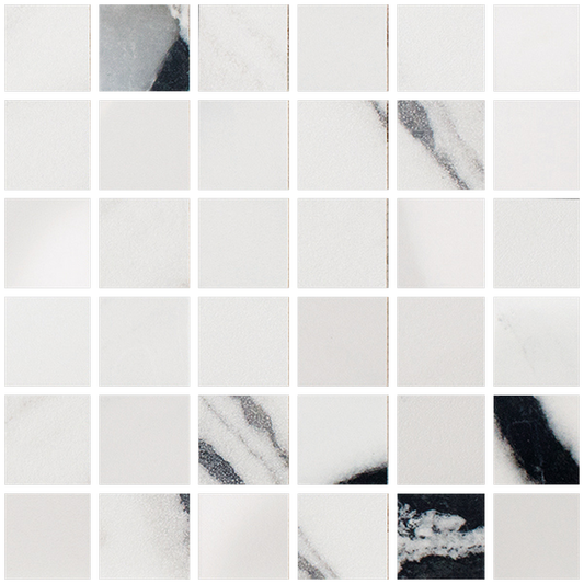 Italgraniti Lux Experience Mosaic Mix Panda White marmuro imitacijos plytelė